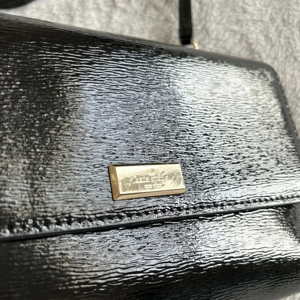 Kate Spade New York Black Patent Leather Crossbody Bag